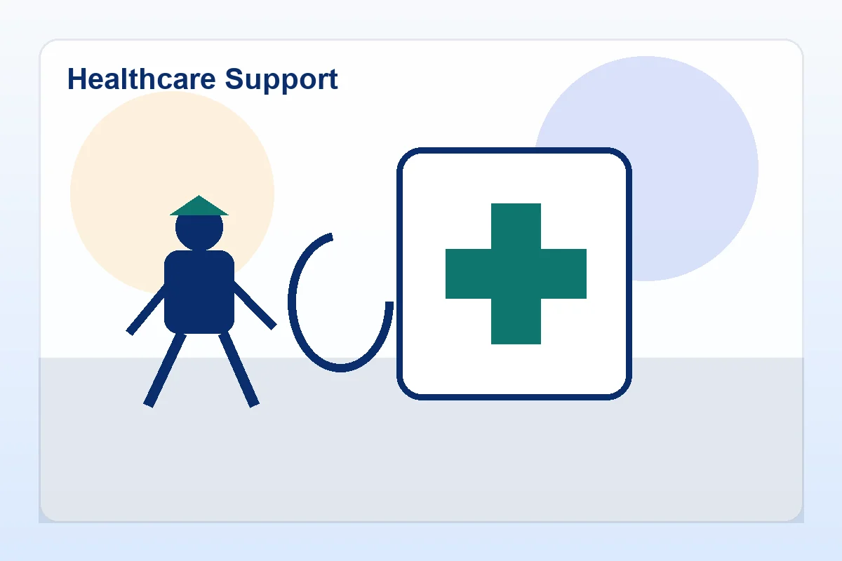 Healthcare support training with hygiene and patient-care simulations.